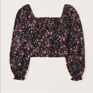 Abercrombie Floral Square Neck Shirt